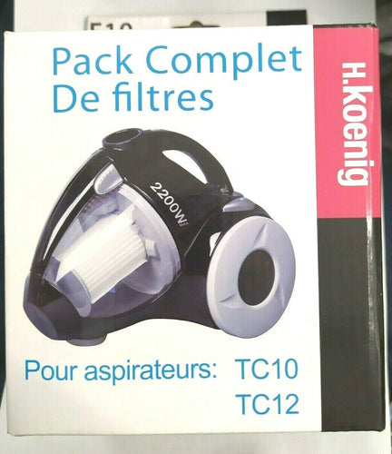 H.Koenig set 3 filtri originali per aspirapolvere aspiratore  TC10 TC12 TC14 TC16 DL2402