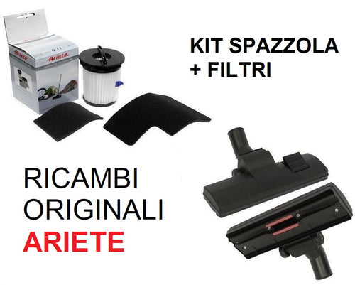 Kit filtro HEPA + spazzola pavimenti aspirapolvere Jetforce Ariete Ecopower 2791