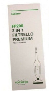 2X confezione Filtrello sacchetto Folletto Vorwerk per VK200